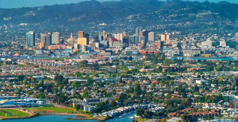Aerial view of Oakland, CA